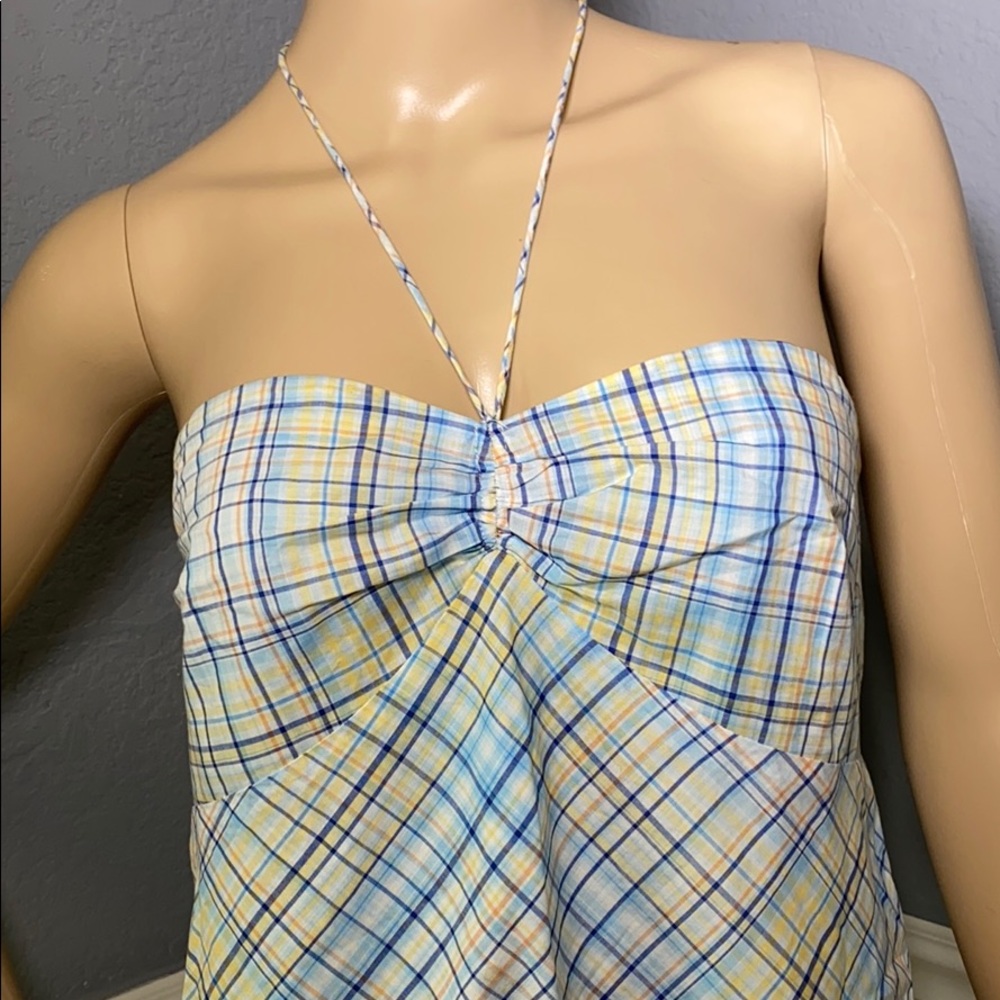 Loft Plaid Halter Dress size 10 - Picture 4 of 10
